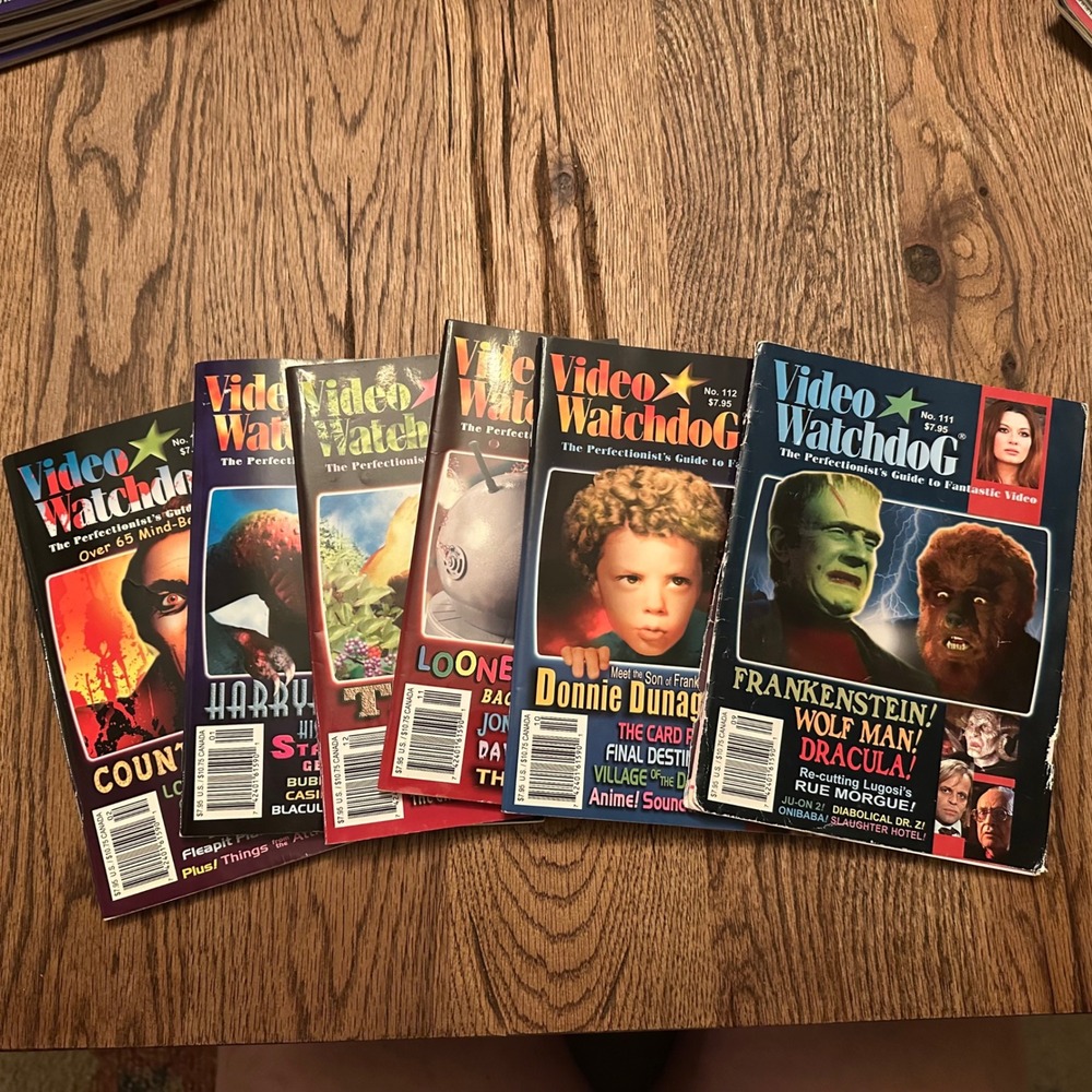 Video Watchdog Magazine Lot Issues 111-116 Horror Sci-Fi Cult Cinema Vintage Y2K
